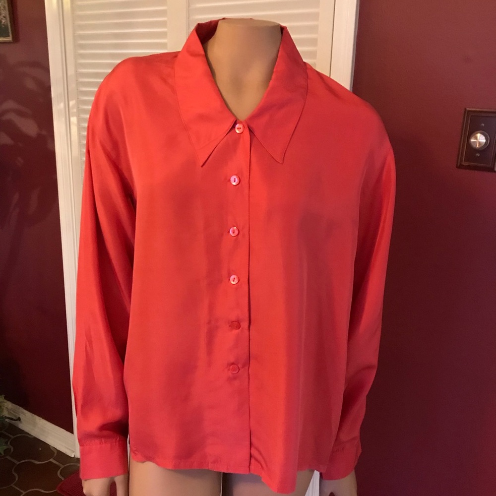 NWOT OKiefe Silk Blouse